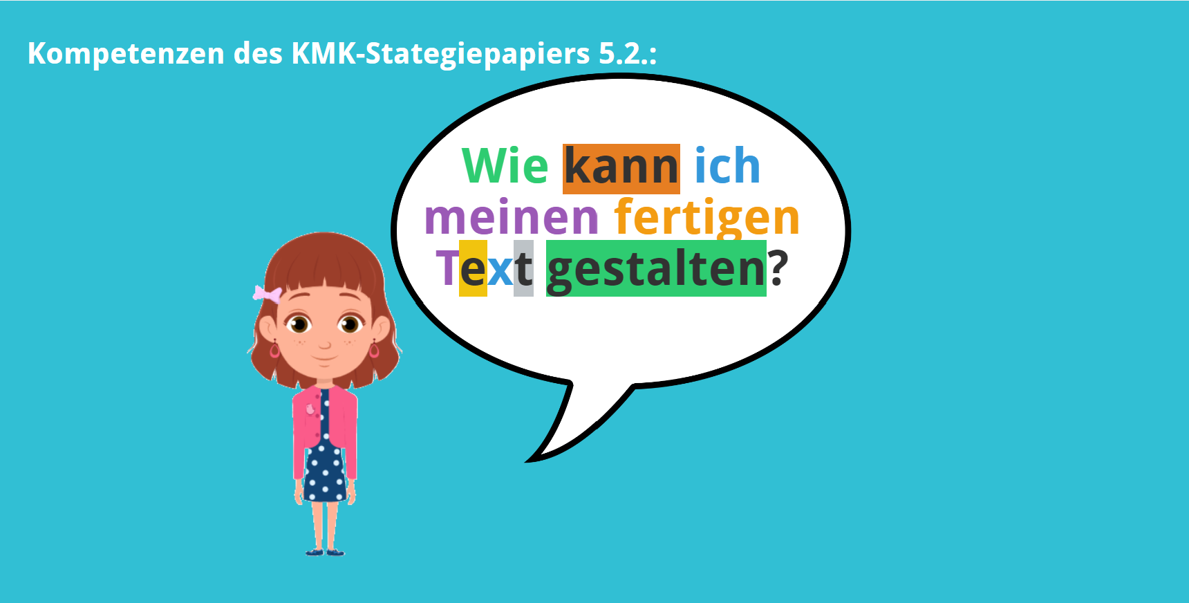 KMK – 5.2. – Wie kann ich meinen fertigen Text gestalten?