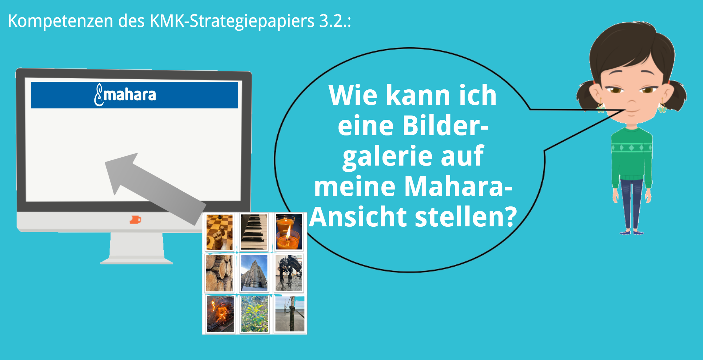 KMK – 3.2. – Eine Bildergalerie auf eine Mahara-Ansicht stellen