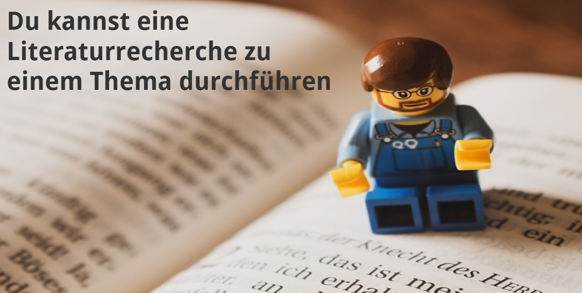 Du kannst eine Literaturrecherche zu einem Thema durchführen