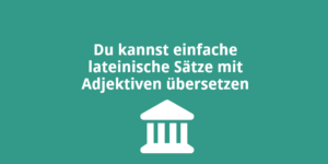 Du kannst einfache lateinische Sätze mit Adjektiven übersetzen
