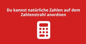 Du kannst natürliche Zahlen auf dem Zahlenstrahl anordnen