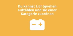 Du kannst Lichtquellen aufzählen und sie einer Kategorie zuordnen