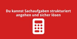 Du kannst Sachaufgaben strukturiert angehen und sicher lösen