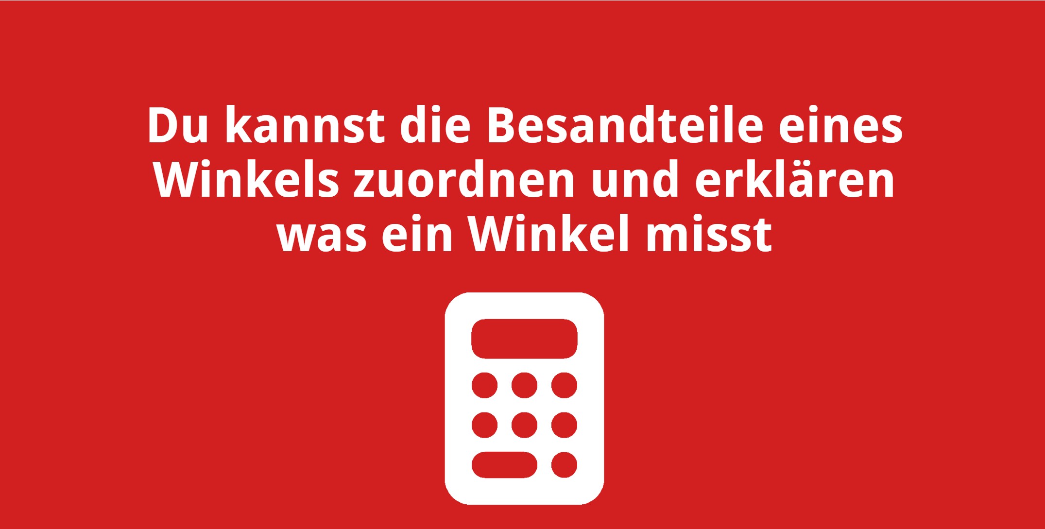 Du kannst die Besandteile eines Winkels zuordnen und erklären was ein Winkel misst