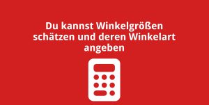 Du kannst Winkelgrößen schätzen und deren Winkelart angeben