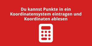 Du kannst Punkte in ein Koordinatensystem eintragen und Koordinaten ablesen