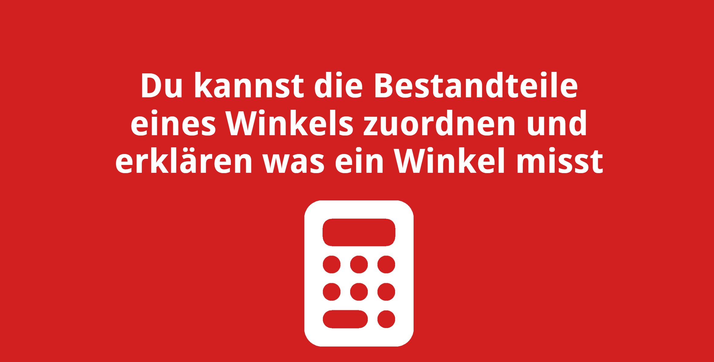 Du kannst die Bestandteile eines Winkels zuordnen und erklären was ein Winkel misst
